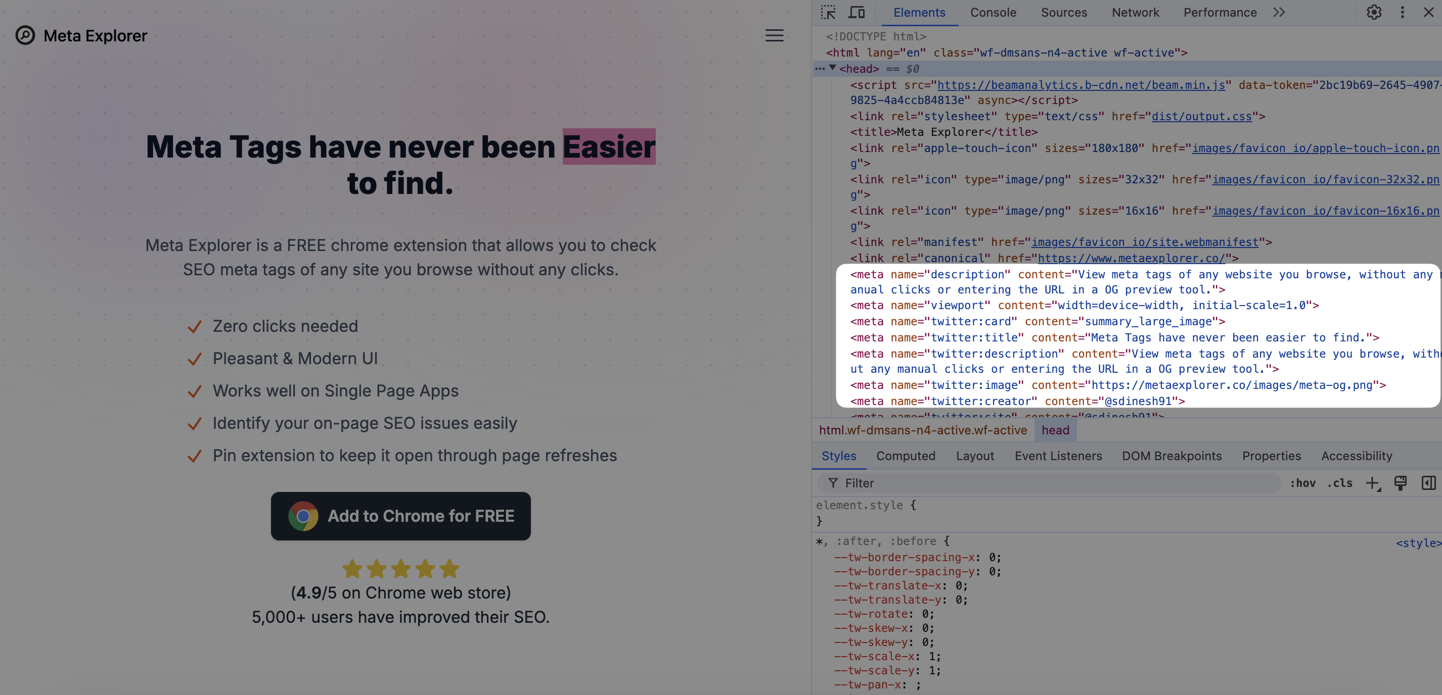 Meta HTML tags